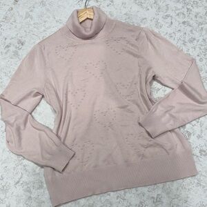 Scarlett Blush Pink Ribbed Crew Neck Sweater